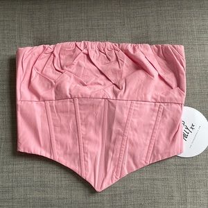 Princess Polly Bad Gal Bustier Pink top size 0 new with tags